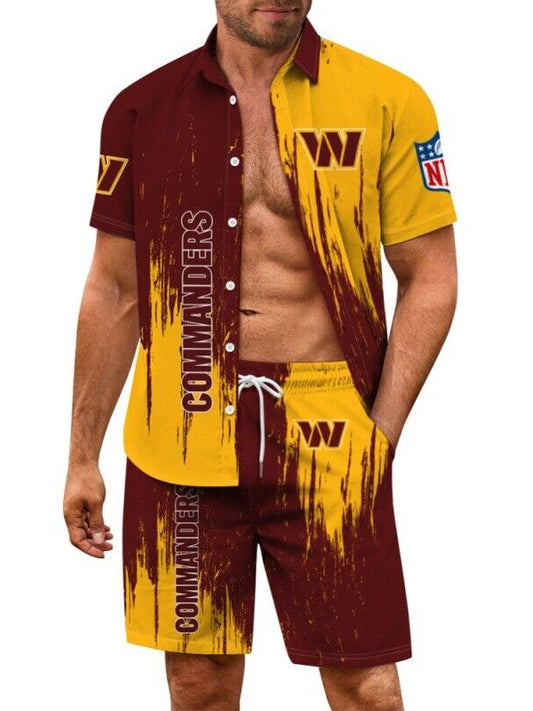Washington Commanders Combo Hawaiian Shirt and Shorts AZBTHWSS000065