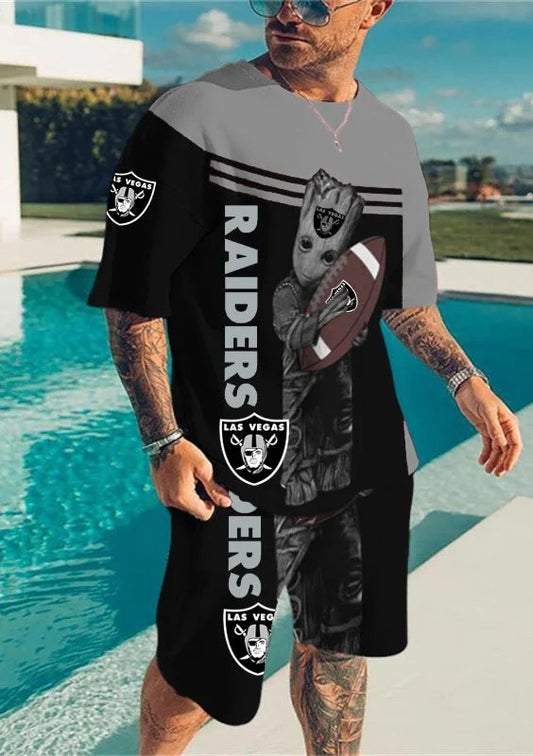 Las Vegas Raiders T-shirt and Shorts AZTS167