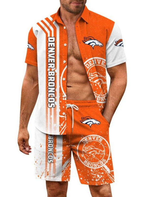 Denver Broncos Combo Hawaiian Shirt and Shorts AZBTHWSS000144