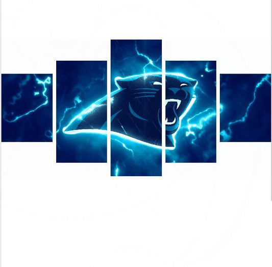 Carolina Panthers 5 Piece Canvas Wall Art With Frame HA05