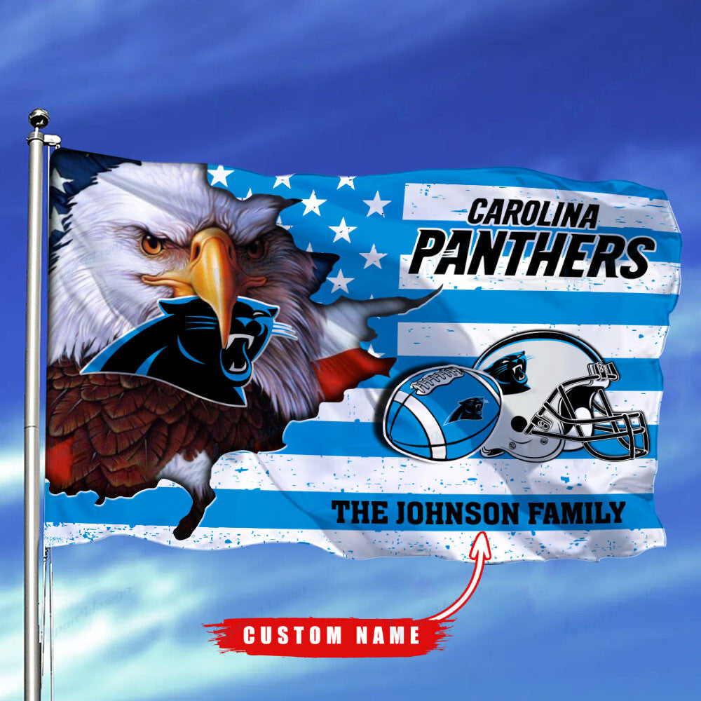 Carolina Panthers-Flag-Custom Name