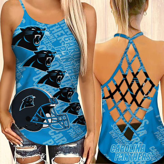 Carolina Panthers Leggings And Cross Tank Top BG04