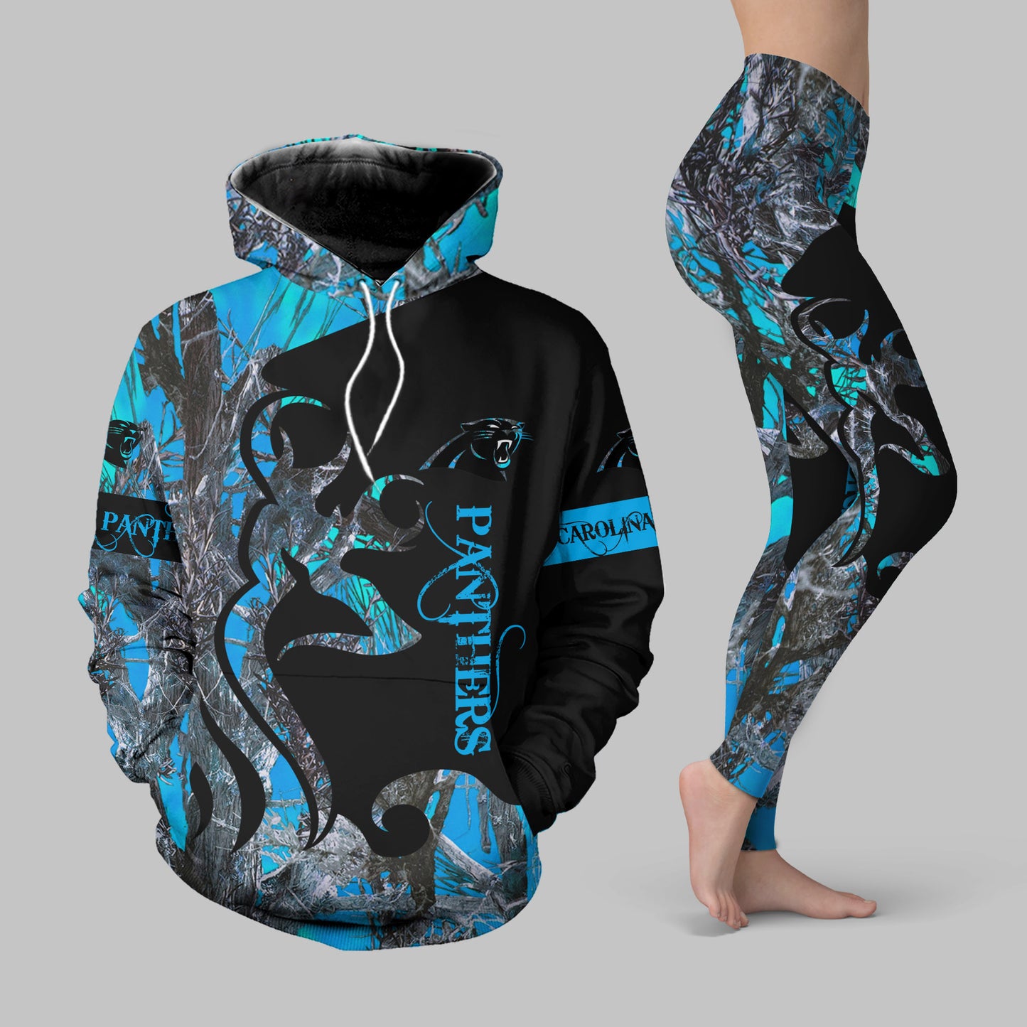Carolina Panthers Leggings And Hoodie BG36