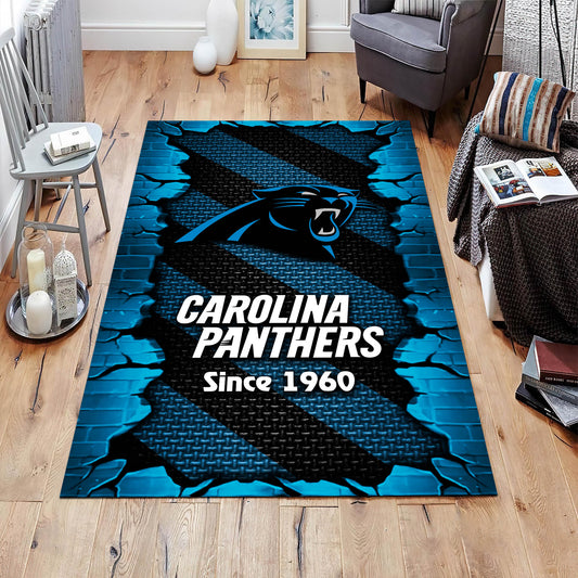 Carolina Panthers Rectangle Rug BGRERUG126