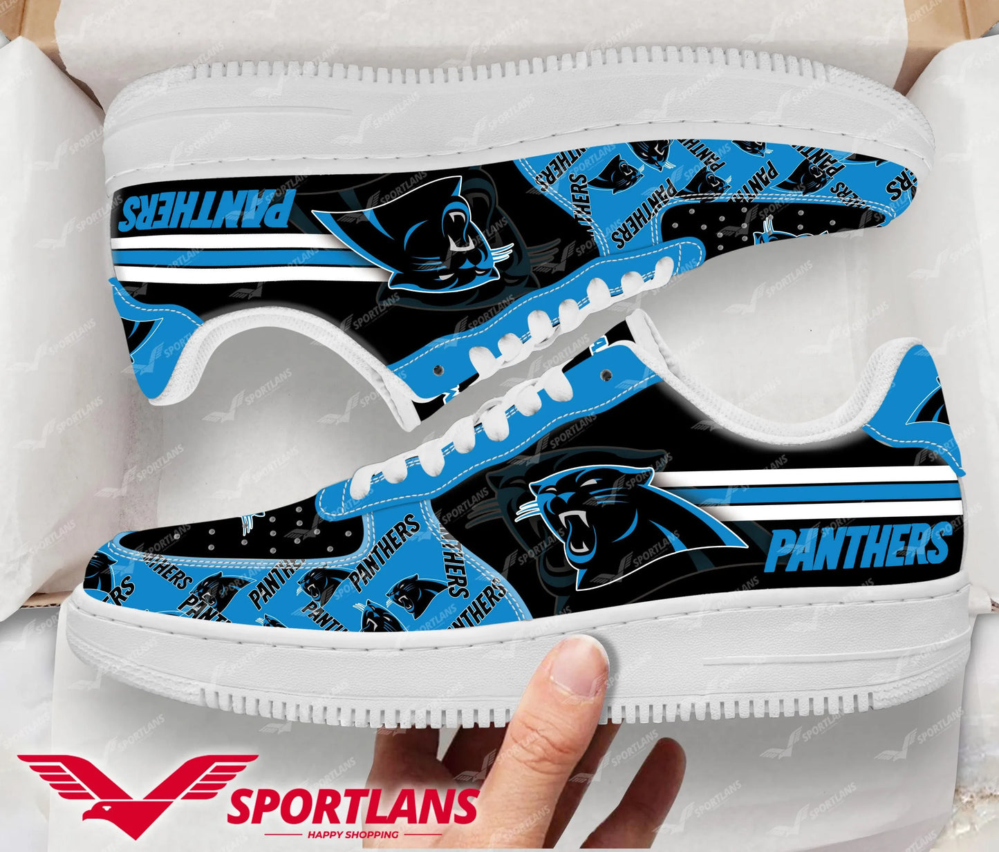 Carolina Panthers NFL Personalized Air Force 1 Shoes