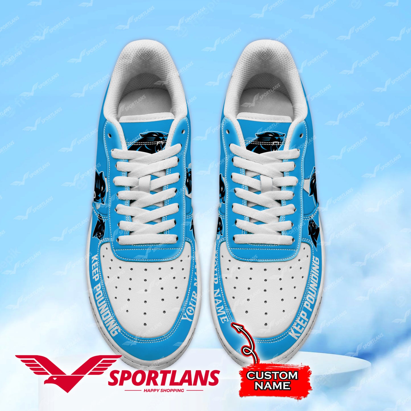 Carolina Panthers NFL Personalized Air Force 1 Shoes