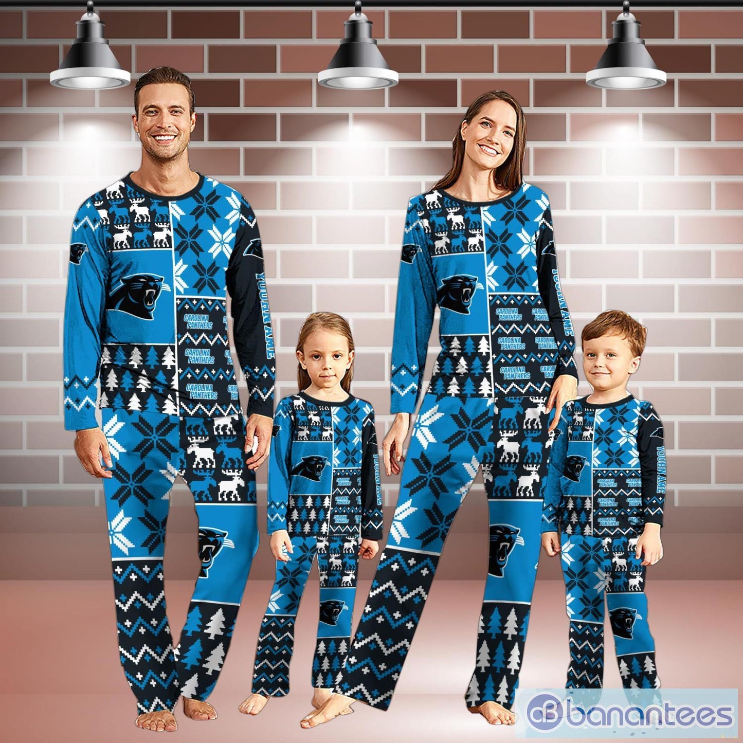 Carolina Panthers Pajamas Christmas Gift For Family AZCPYZAM101