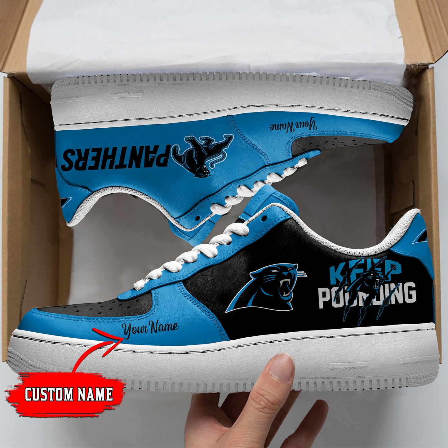 Carolina Panthers Personalized AF1 Shoes BG11