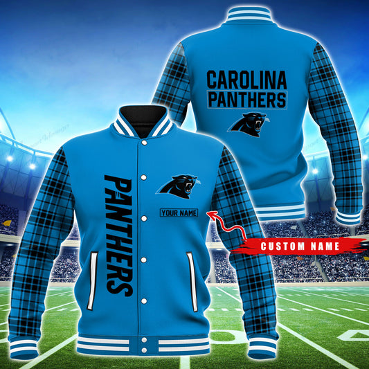 Carolina Panthers Personalized Baseball Jacket BG37
