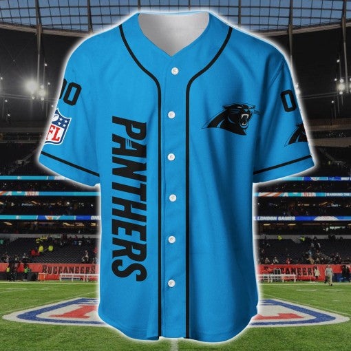 Carolina Panthers Personalized Baseball Jersey BG194
