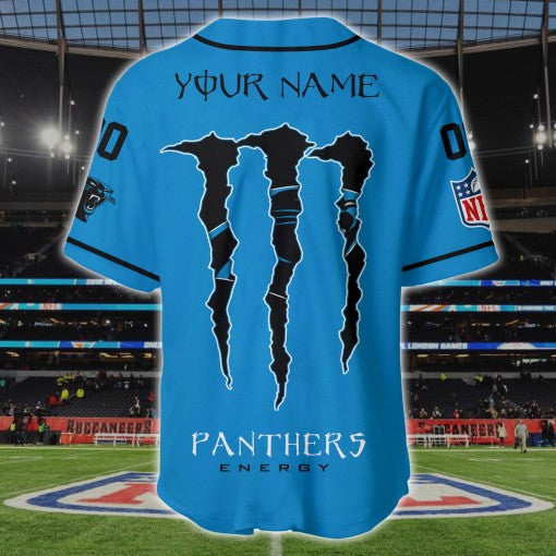Carolina Panthers Personalized Baseball Jersey BG194