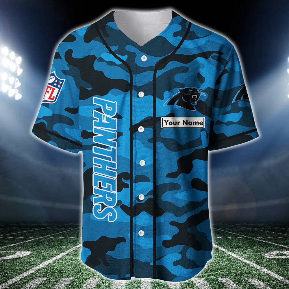 Carolina Panthers Personalized Baseball Jersey BG222