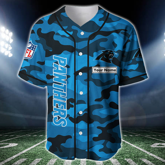 Carolina Panthers Personalized Baseball Jersey BG222