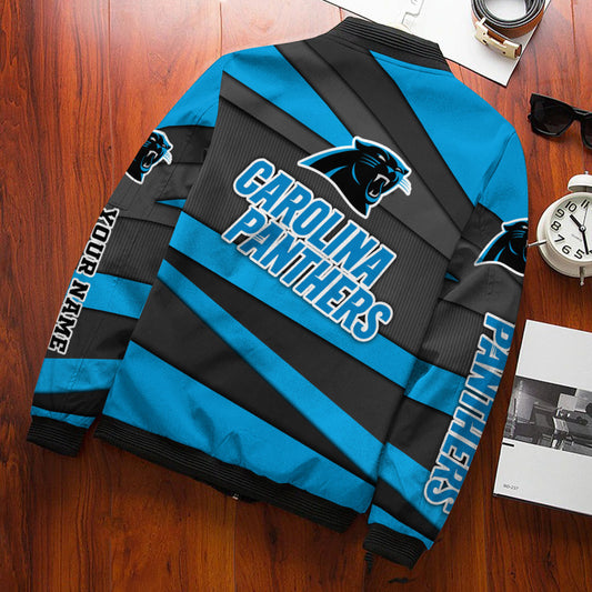 Carolina Panthers Personalized Bomber Jacket BG544