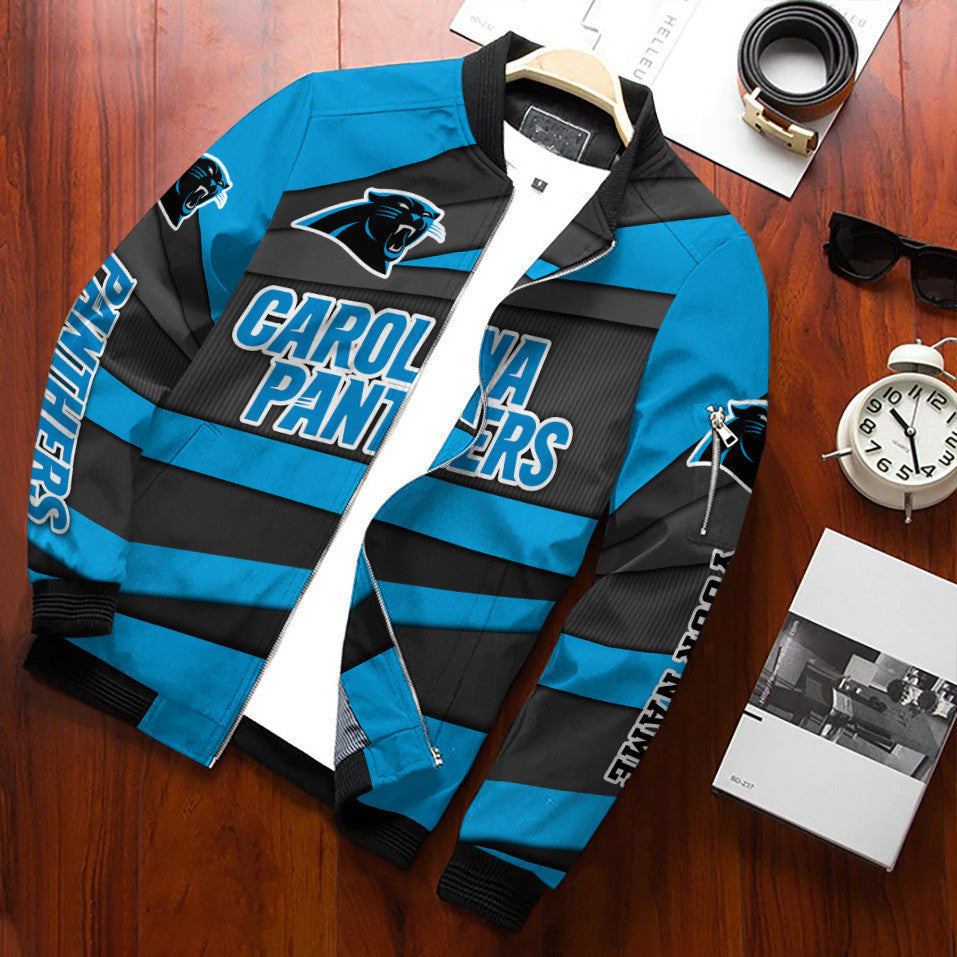 Carolina Panthers Personalized Bomber Jacket BG544