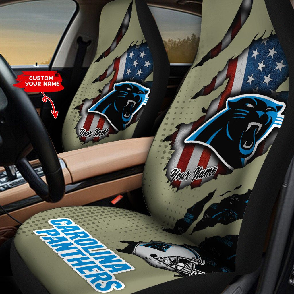 Carolina Panthers Personalized Car Seat Covers BG227
