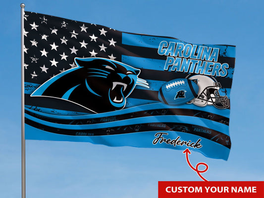 Carolina Panthers Personalized Flag 04