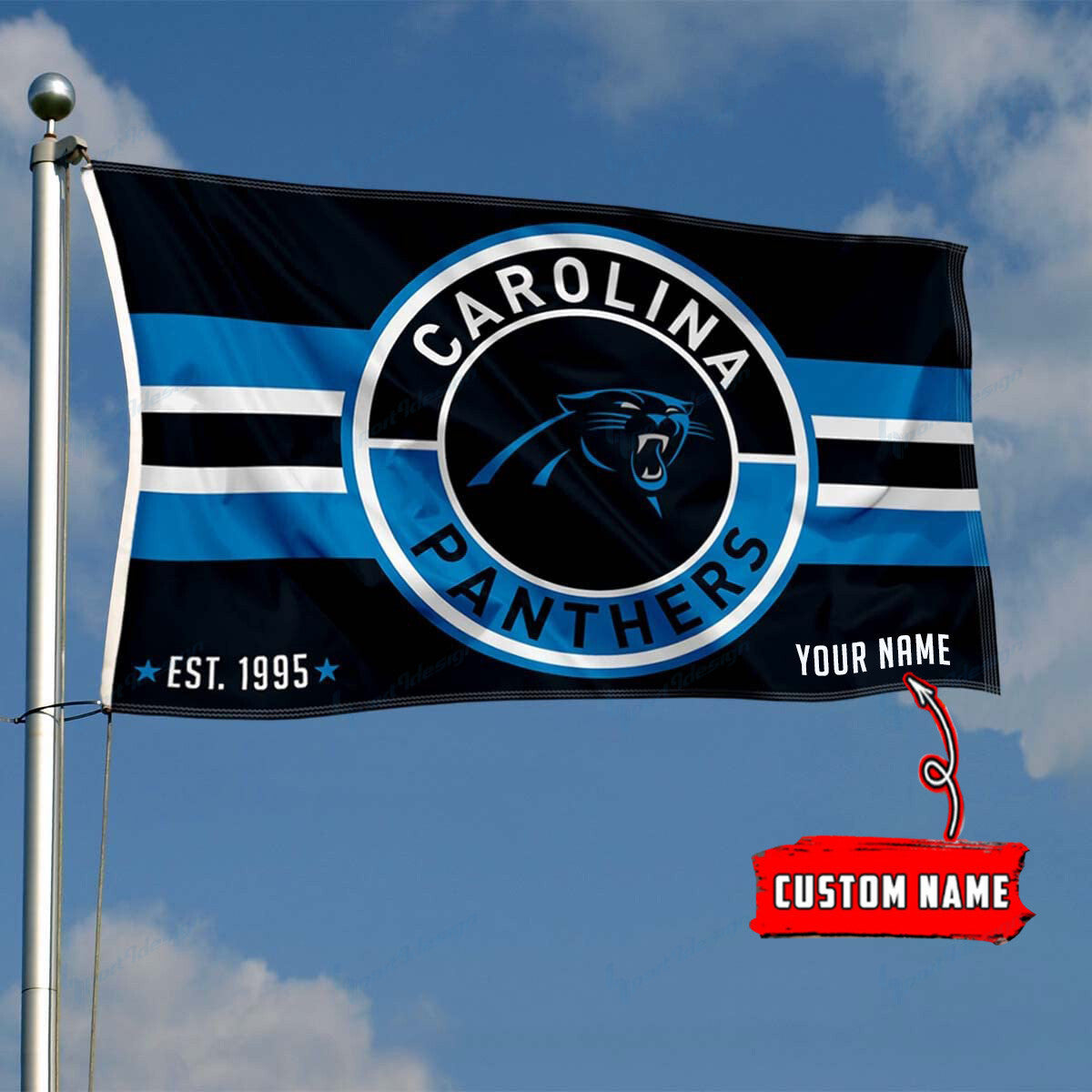 Carolina Panthers Personalized Flag 171