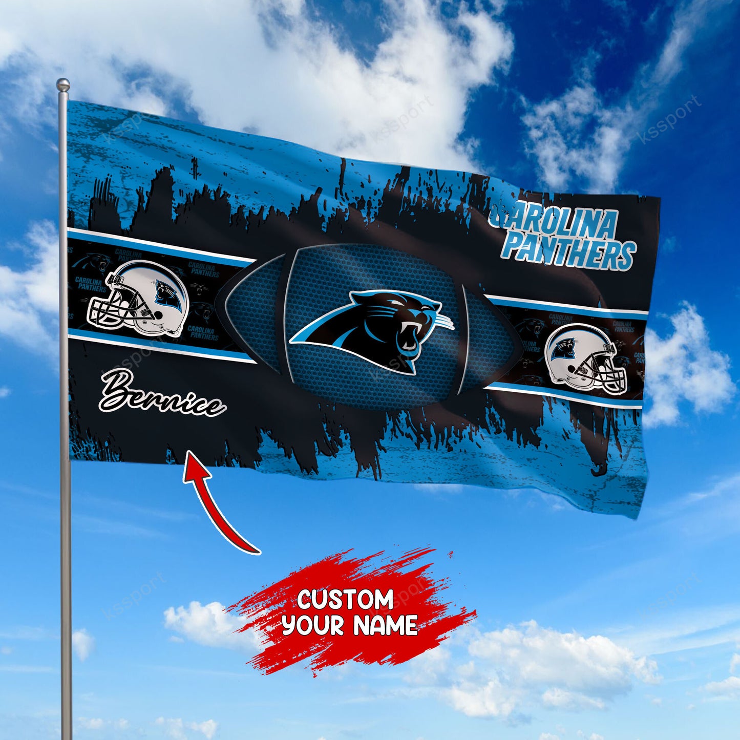 Carolina Panthers Personalized Flag 377