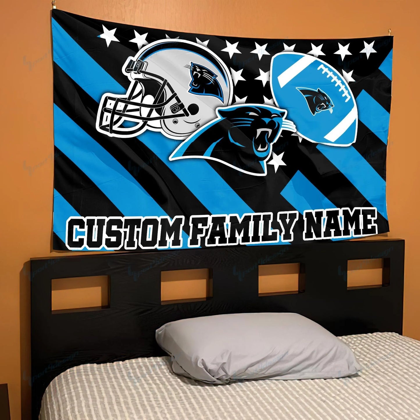 Carolina Panthers Personalized Flag 68