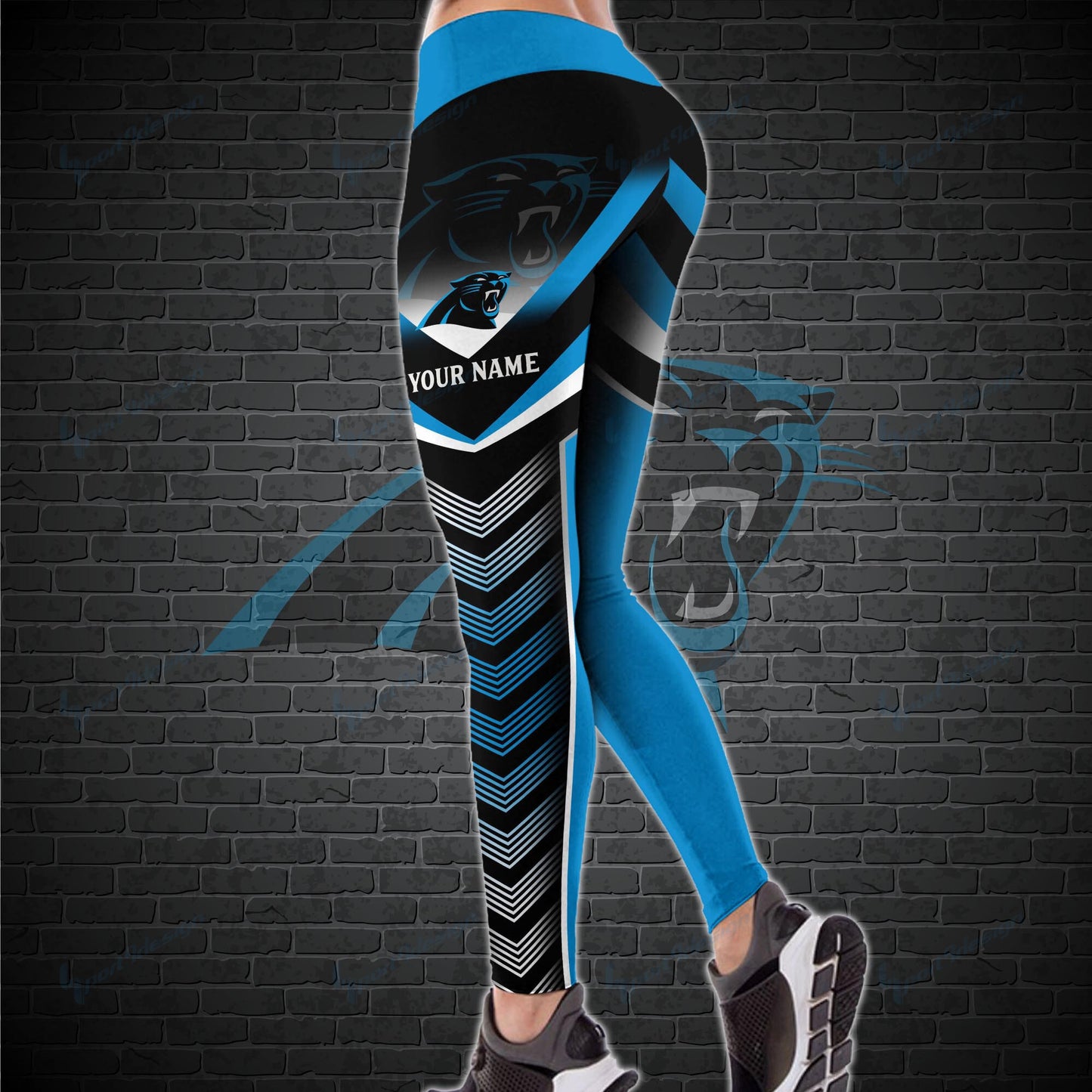 Carolina Panthers Personalized Leggings And Tank Top BG05