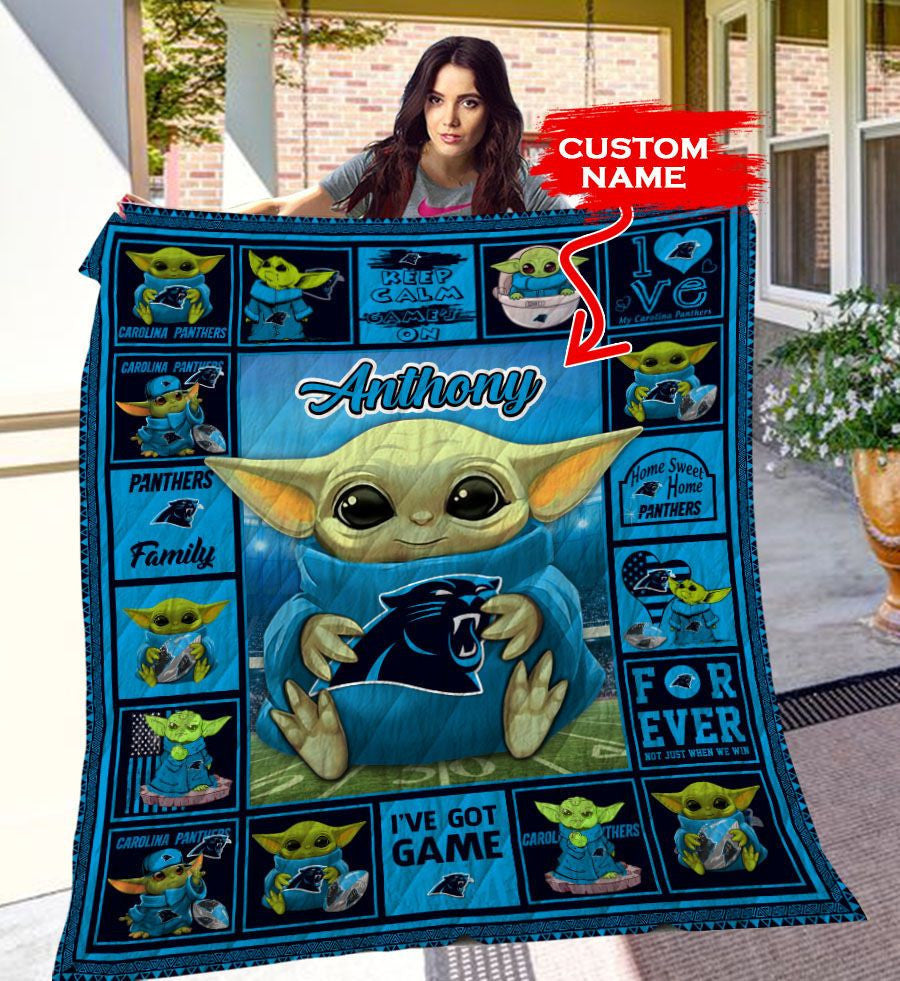 Carolina Panthers Personalized Premium Quilt BG08
