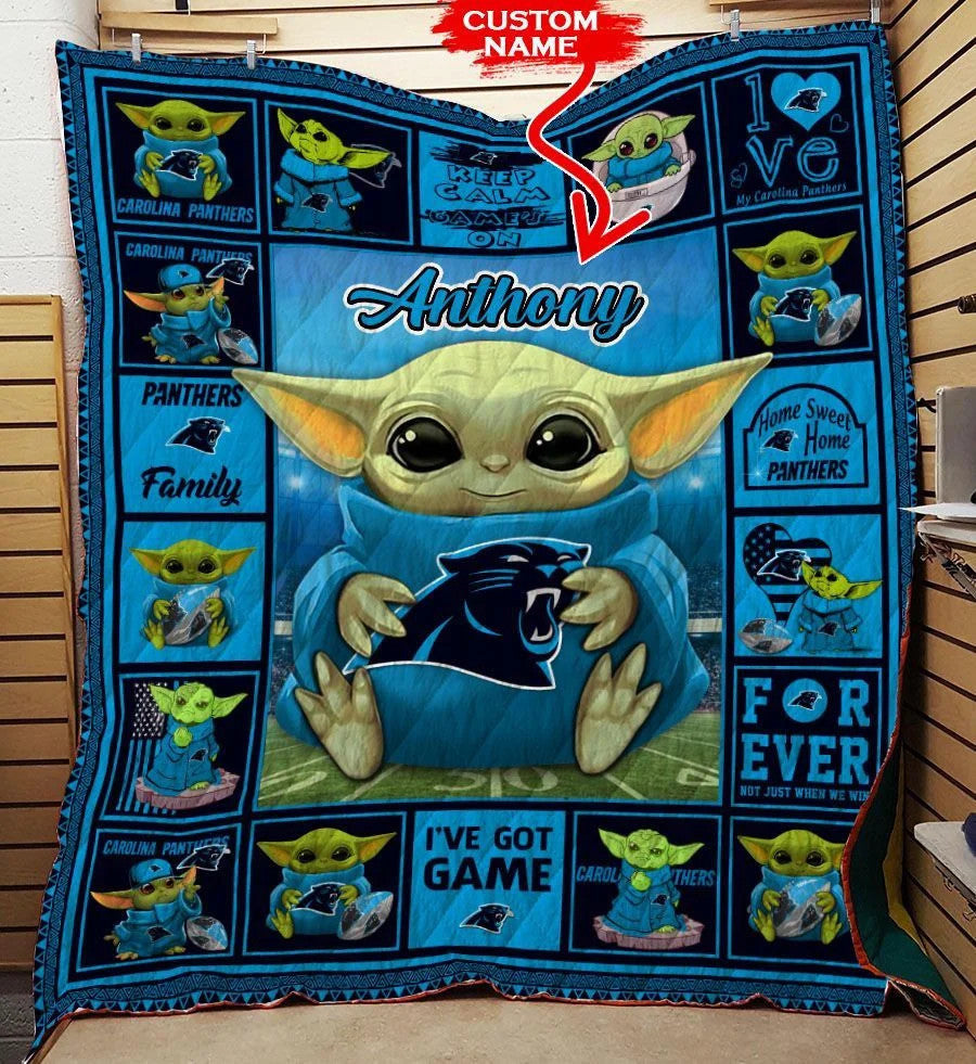 Carolina Panthers Personalized Premium Quilt BG08