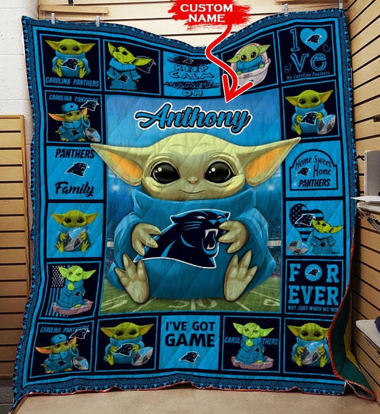 Carolina Panthers Personalized Premium Quilt BG08
