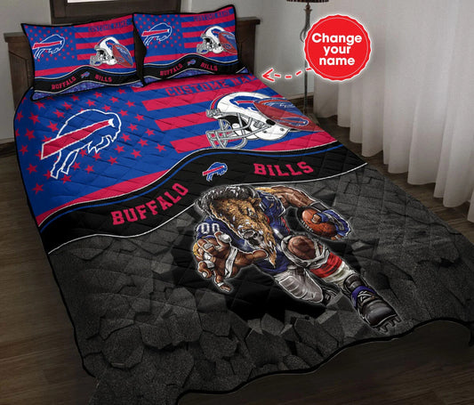 Carolina Panthers Personalized Quilt Set BG05