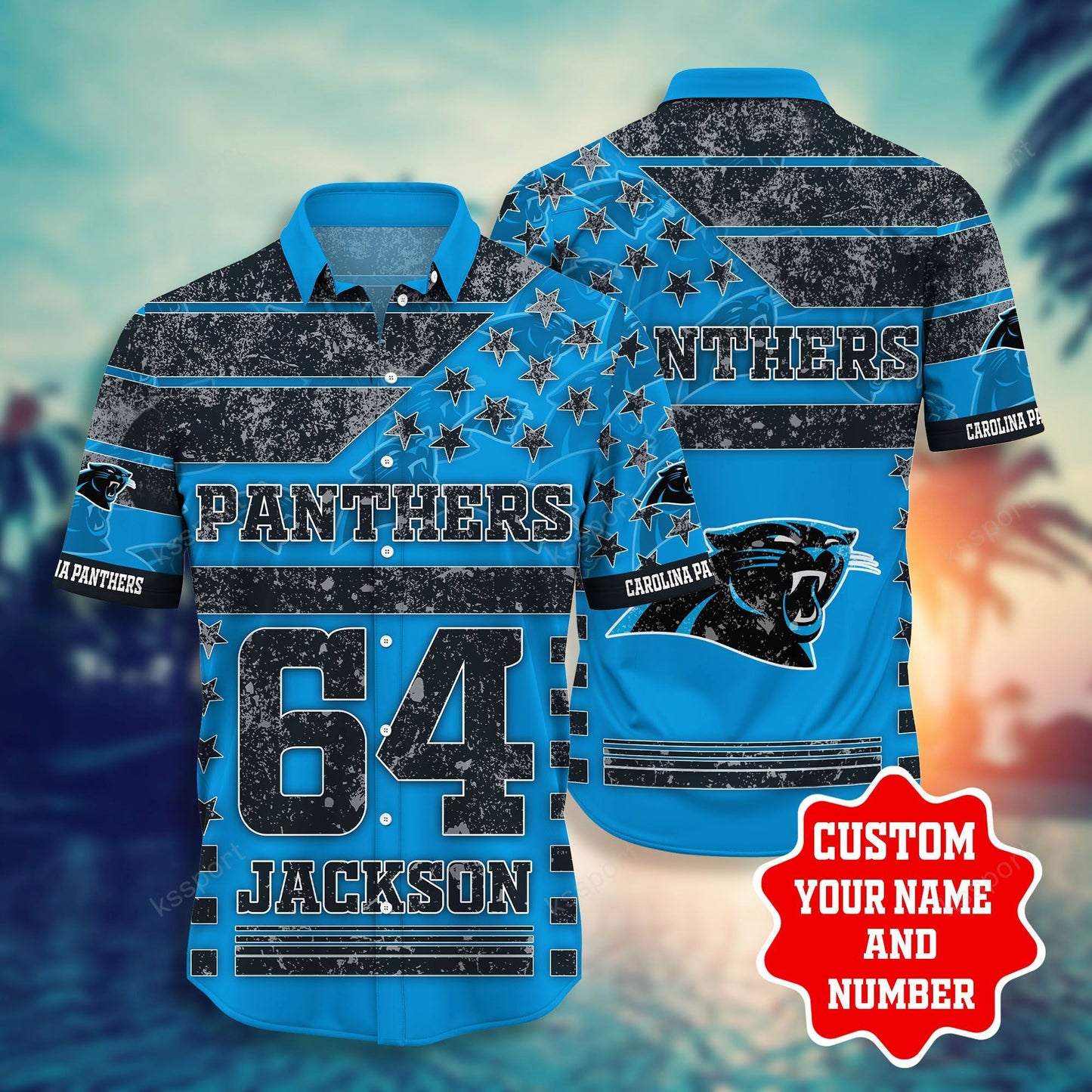 Carolina Panthers Personalized Shirt and Shorts BG223