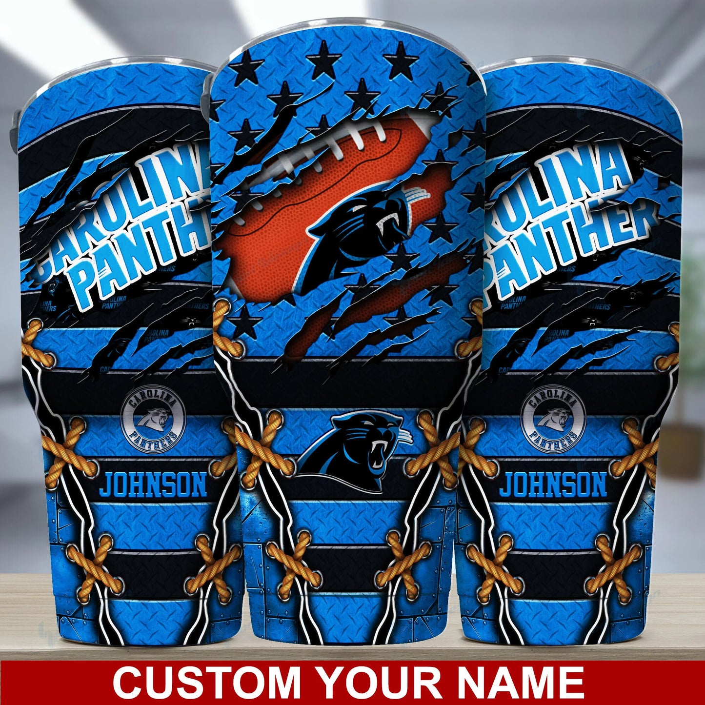 Carolina Panthers Personalized Tumbler BG04