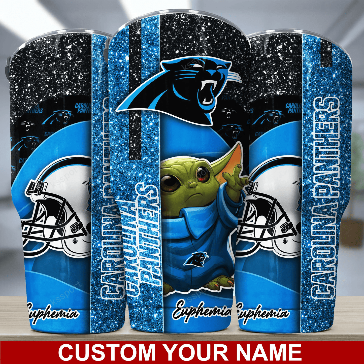 Carolina Panthers Personalized Tumbler BG155