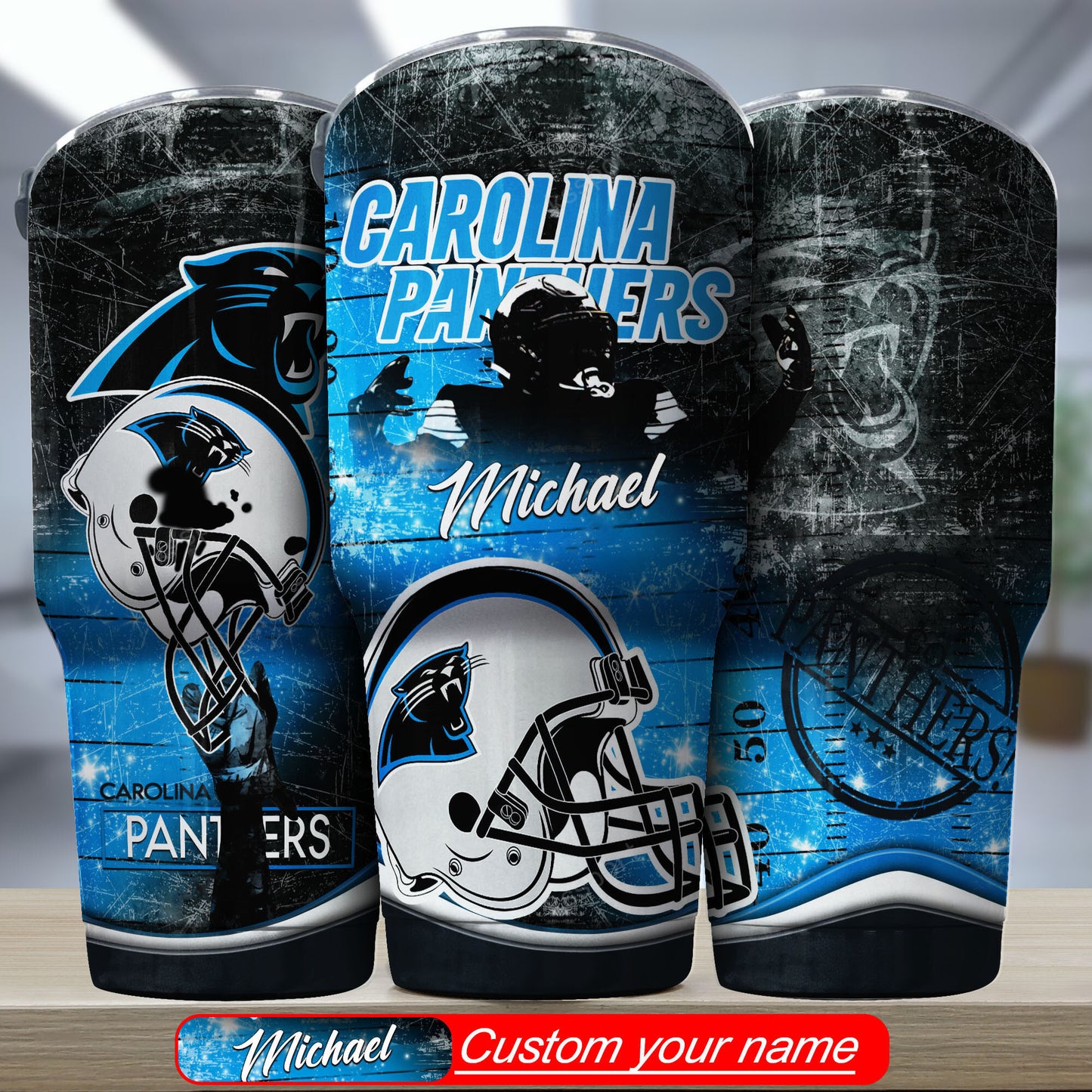 Carolina Panthers Personalized Tumbler BG314