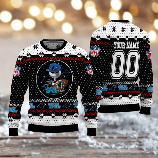 Carolina Panthers Personalized Woolen Sweater BG23