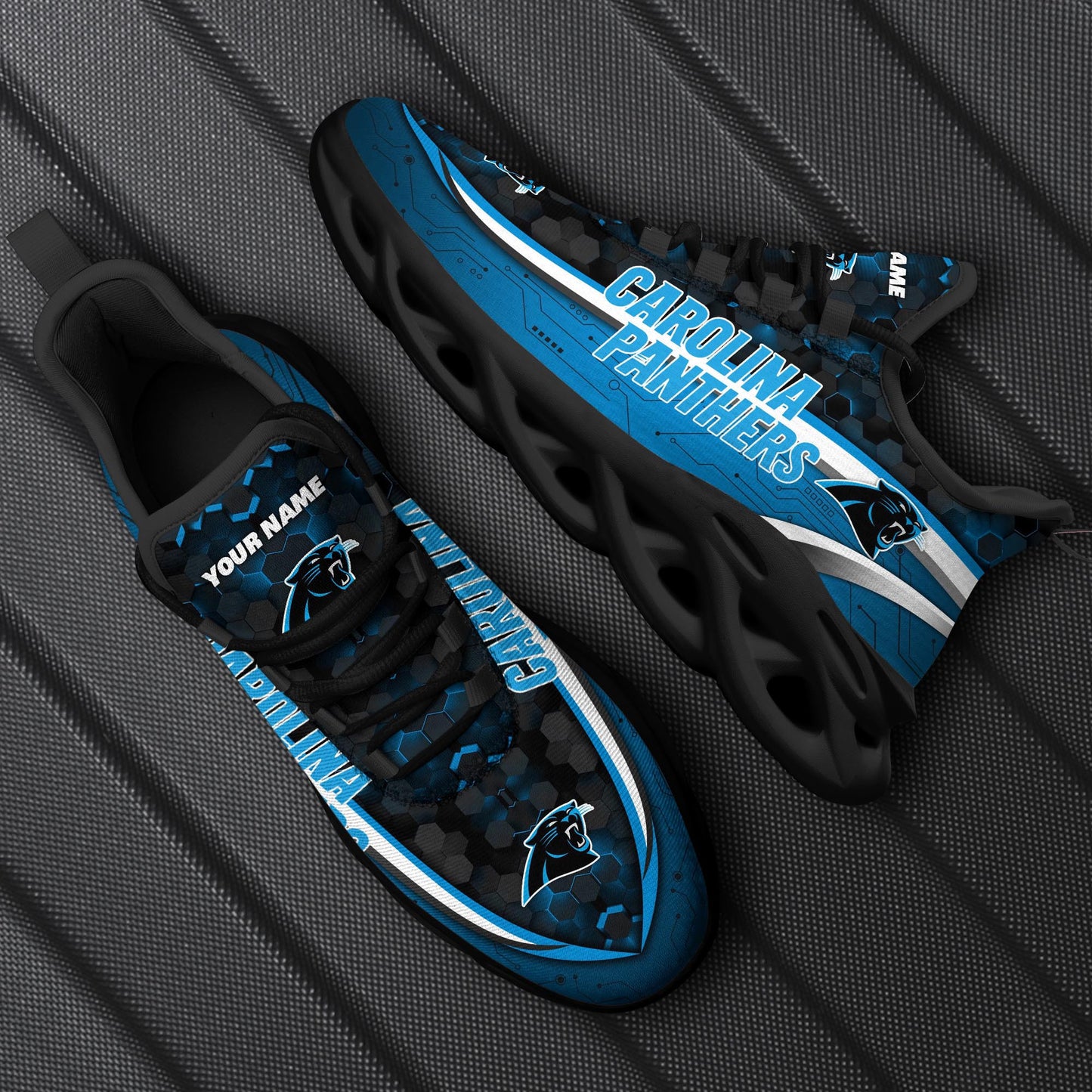 Carolina Panthers Personalized Yezy Running Sneakers 87