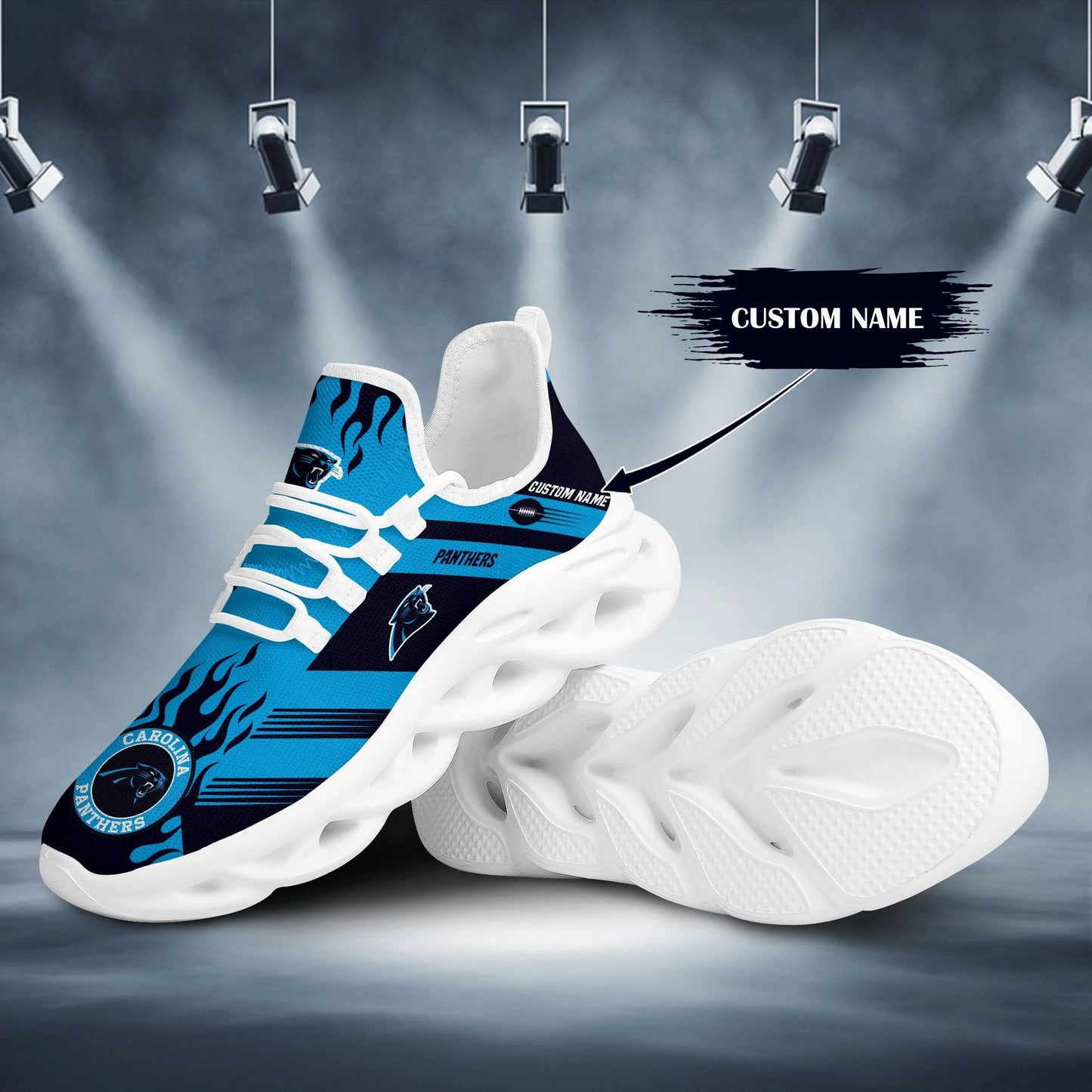 Carolina Panthers Personalized Yezy Running Sneakers BB571