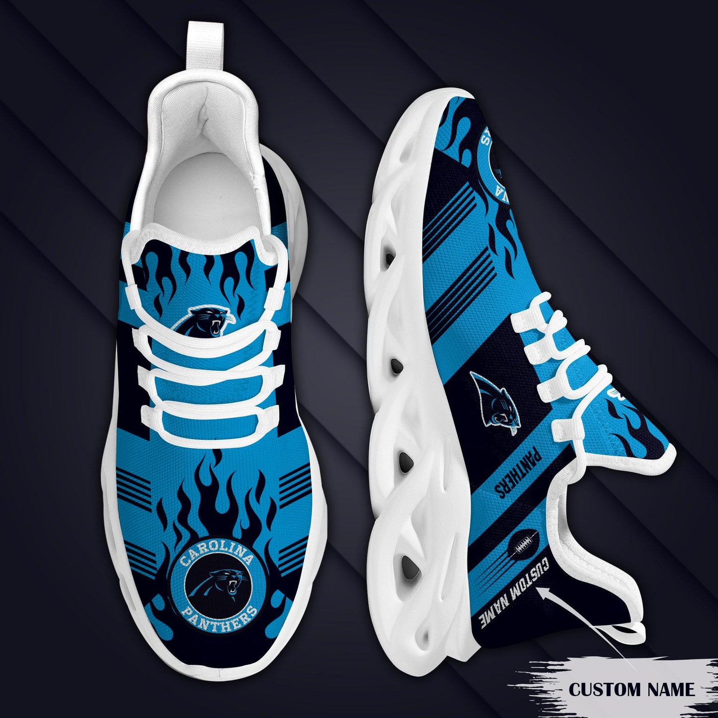 Carolina Panthers Personalized Yezy Running Sneakers BB571