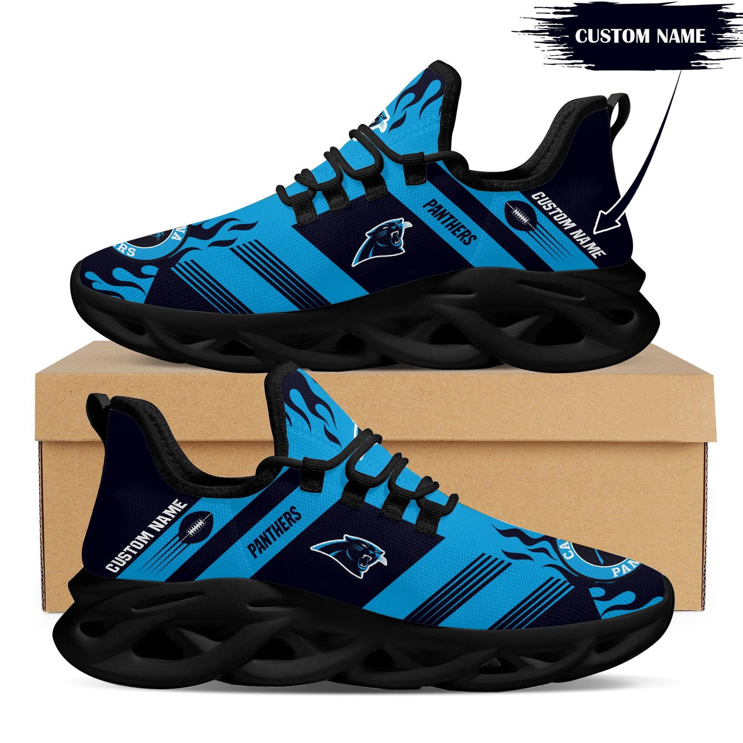 Carolina Panthers Personalized Yezy Running Sneakers BB571
