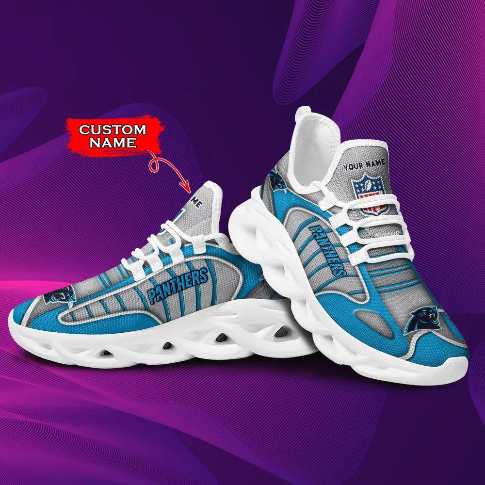 Carolina Panthers Personalized Yezy Running Sneakers BG141