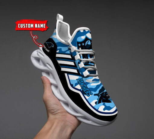 Carolina Panthers Personalized Yezy Running Sneakers BG209