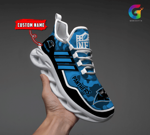 Carolina Panthers Personalized Yezy Running Sneakers BG329