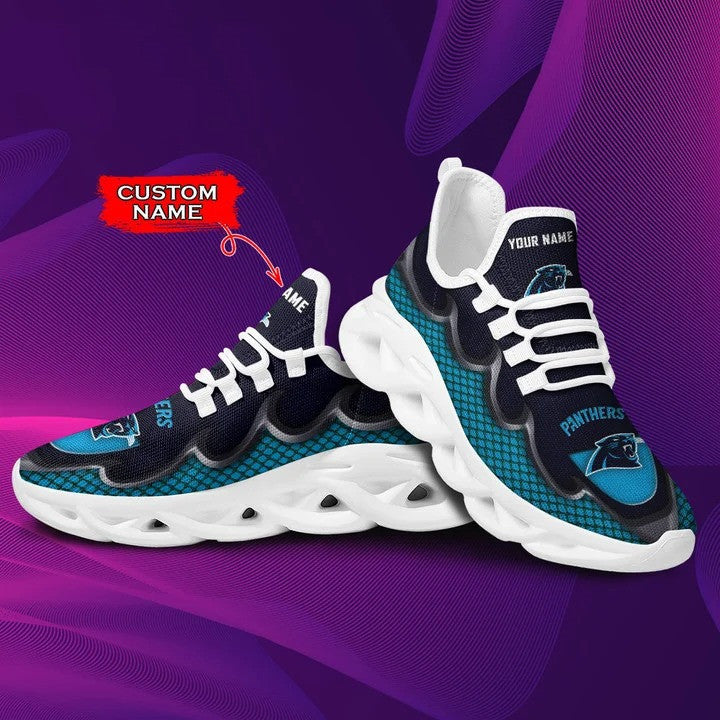 Carolina Panthers Personalized Yezy Running Sneakers BG423