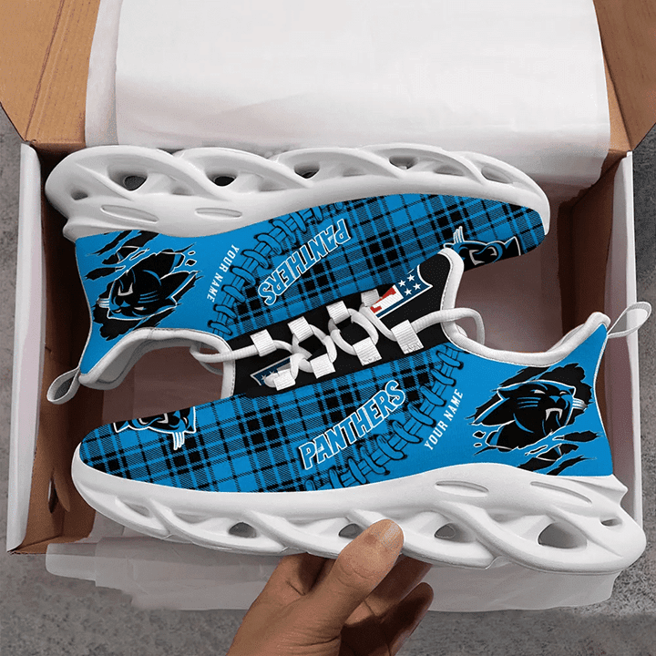 Carolina Panthers Personalized Yezy Running Sneakers SPD279