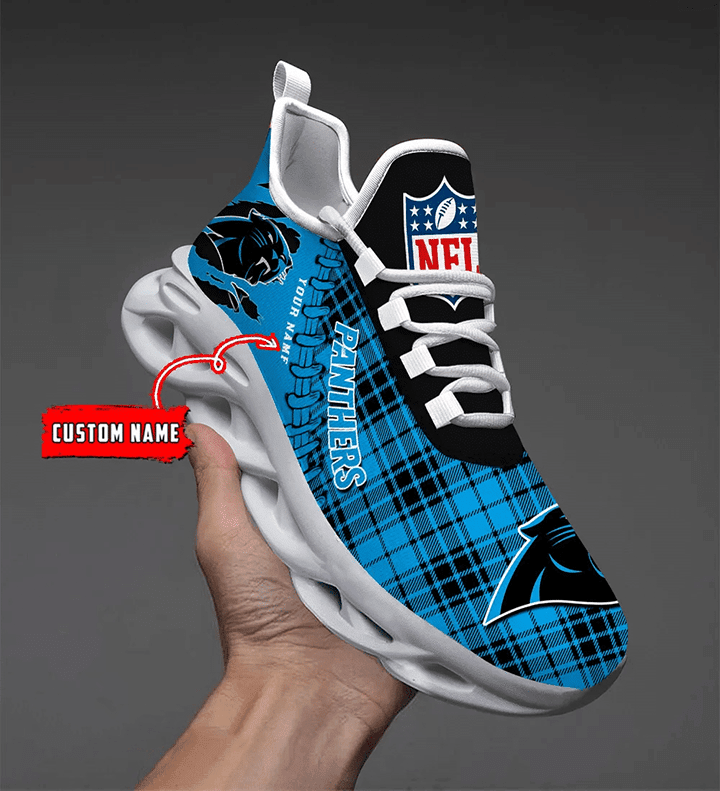 Carolina Panthers Personalized Yezy Running Sneakers SPD279