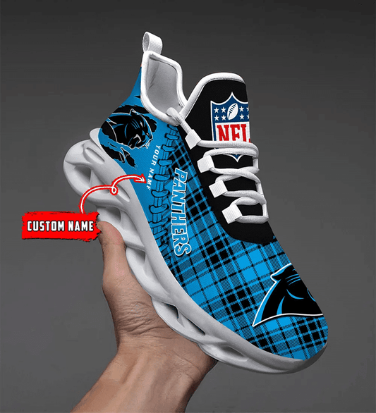 Carolina Panthers Personalized Yezy Running Sneakers SPD279