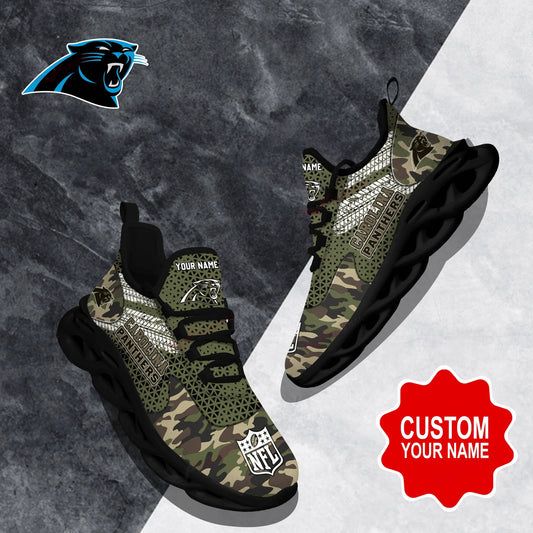 Carolina Panthers Personalized Yezy Running Sneakers SPD594