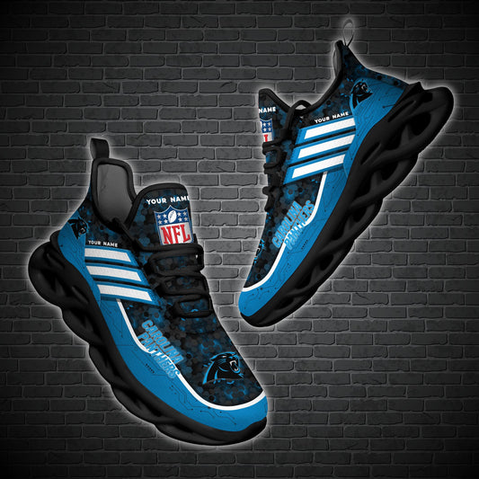 Carolina Panthers Personalized Yezy Running Sneakers SPD643