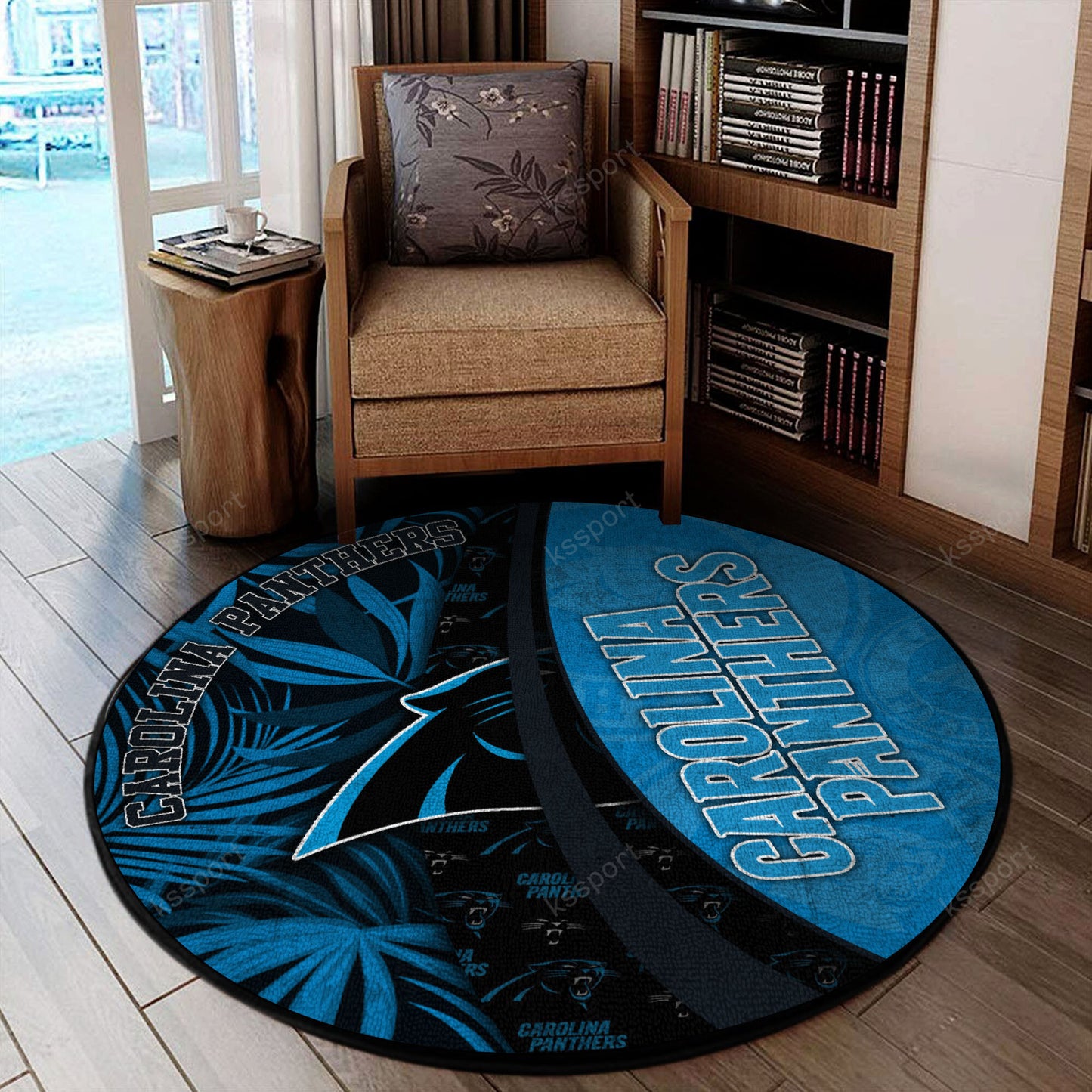 Carolina Panthers Round Rug 124