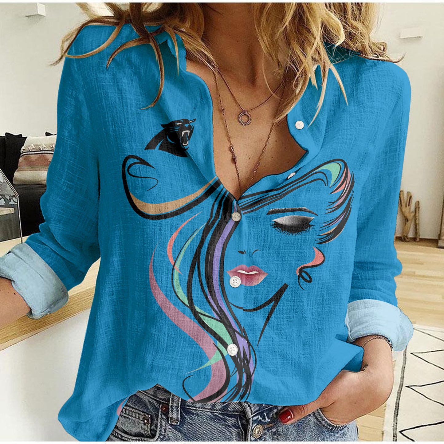 Carolina Panthers Woman Shirt BG44