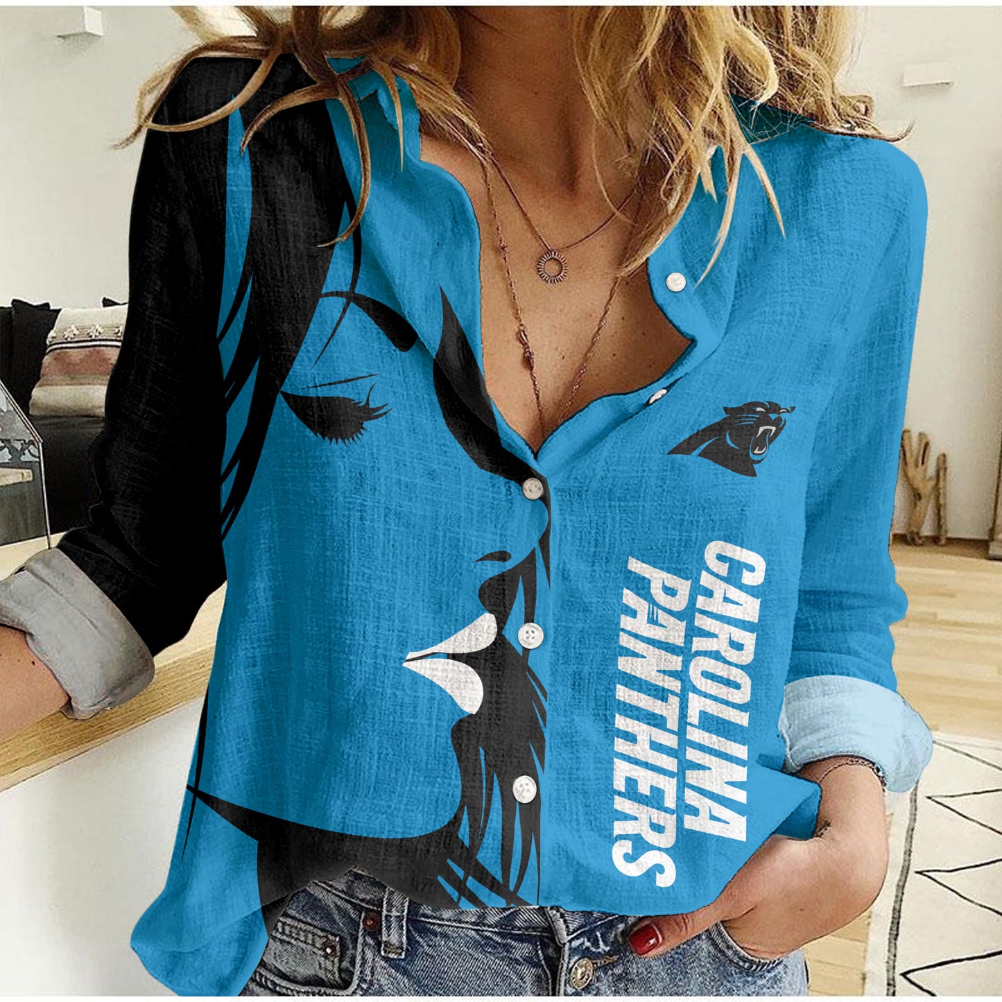 Carolina Panthers Woman Shirt BG90